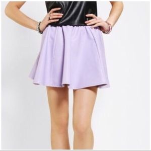 Faux leather pastel purple skirt urban outfitters